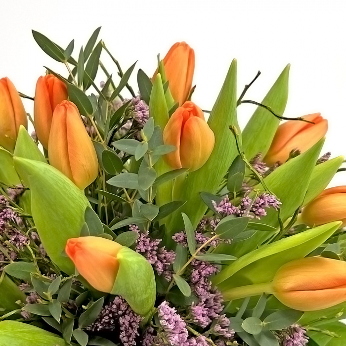 Blumenstrauss orange Tulpen Zoom